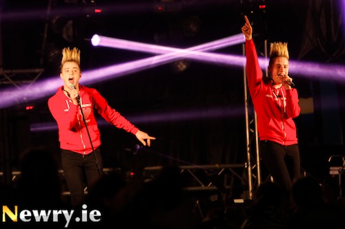 Jedward took to the stage for the Halloween Concert at Marcus Square
