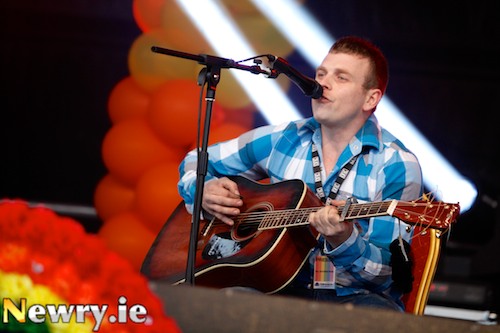 Barry McElherron from Sucker for a Six String performing at the very first Pride in Newry Festival. Picture: Columba O'Hare