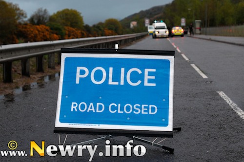 Police close of the Omeath Road on Thursday night. Picture: Columba O'Hare
