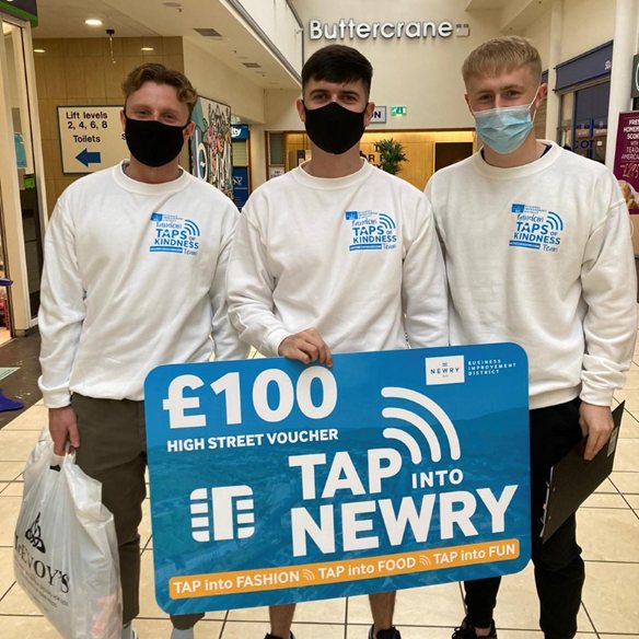 Keep your Eyes Peeled for the Newry BID Random Taps of Kindness Team 