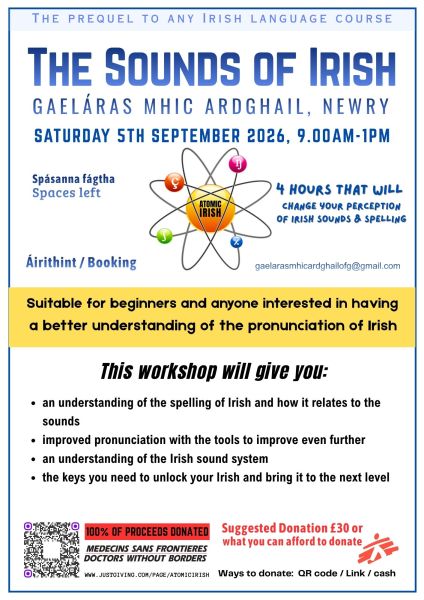 The Sounds of Irish -workshop on Irish pronunciation