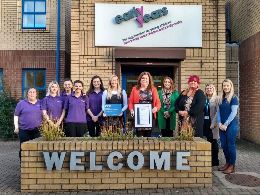 Newry Early Years Centre and Newry City Sure Start - Pauline Walmsley, Chief Executive Officer, Early Years; Anne Rice, Manager, Newry City SureStart, Stephanie Elliott, Services Manager and staff from Newry City SureStart and Newry Early Years Centre 
