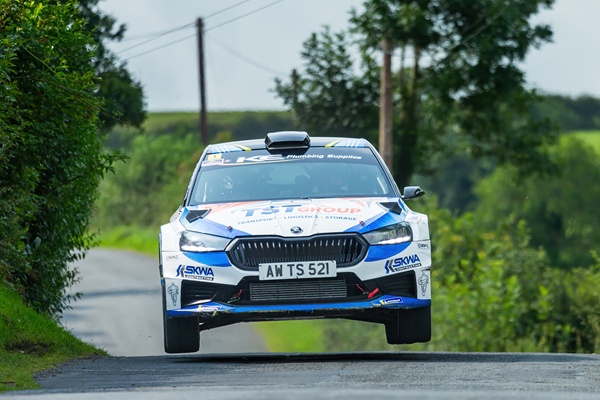 Callum Devine and Noel O' Sullivan push the winners all the way in second. Photograph: David Harrigan