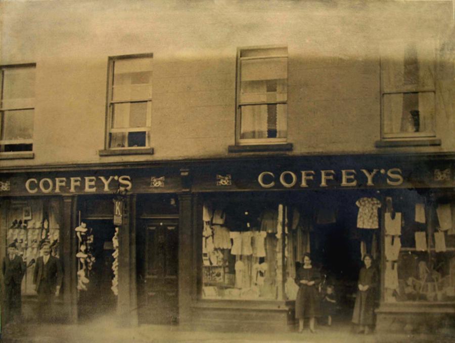 Coffey’s shoe and drapery store in Warrenpoint pictured c.1930 Newry and Mourne Museum Collection