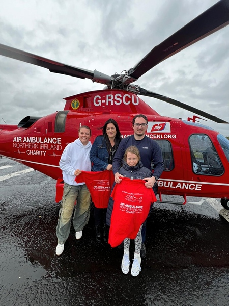 Eamonn’s children Brittanny (left), Brandon and Alex along with their mum, Corrina
