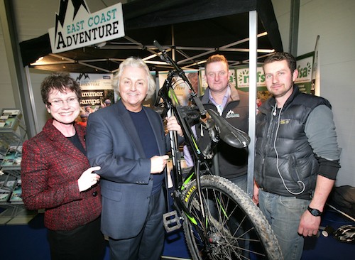 Pictured at the recent Holiday World Show at Belfast’s King’s Hall Pavilions, on the East Coast Adventure (Rostrevor) stand are (from left) Holiday World’s Paulette Moran; Royal designer David Emanuel who opened the show; Mark Cumming and Ian Cumming. Pictured at the recent Holiday World Show at Belfast’s King’s Hall Pavilions, on the East Coast Adventure (Rostrevor) stand are (from left) Holiday World’s Paulette Moran; Royal designer David Emanuel who opened the show; Mark Cumming and Ian Cumming.