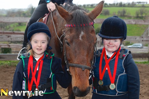 Saddle and Reins Equestrian Club, Newry members Dearbhail Savage and Maeve Robb who head to Limerick in June. Photograph: Columba O'Hare