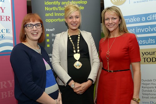 Pictured at the 3rd Annual Cross Border Business Support Expo. From left: Janet Toal, InterTradeIreland; Deborah Loughran, President, Newry Chamber and Orla Jackson, CEO Newry Chamber.
