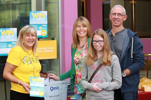 Dawn Milford (left) from Cancer Fund for Children is pictured with Joanne, Ruth and David Ferris from Bessbrook at the 2014 Northern Ireland Cruise Fair. Dawn Milford (left) from Cancer Fund for Children is pictured with Joanne, Ruth and David Ferris from Bessbrook at the 2014 Northern Ireland Cruise Fair.