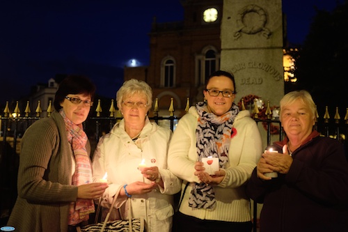 Sharon Irwin, Doris Hutton, Kirsty Hutton and Rene McCandless remembering those from Newry who were involved in World War One 100 years on. Photograph: Columba O'Hare Sharon Irwin, Doris Hutton, Kirsty Hutton and Rene McCandless remembering those from Newry who were involved in World War One 100 years on. Photograph: Columba O'Hare