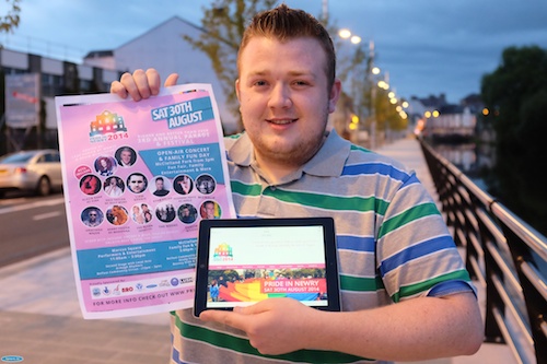 Cahal Lynch of Identity Graphics who designed the Pride in Newry Festival posters and the Festival's new website at www.prideinnewry.com Photograph: Columba O'Hare 