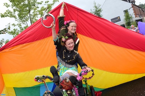 Enjoying the Pride in Newry Festival Parade. Photograph: Columba O'Hare Enjoying the Pride in Newry Festival Parade. Photograph: Columba O'Hare