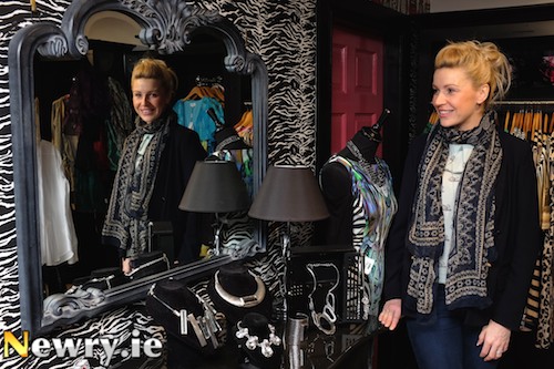 Deborah Loughran, President of Newry Chamber of Commerce gets all ready for Newry Style City. Photograph: Columba O'Hare Deborah Loughran, President of Newry Chamber of Commerce gets all ready for Newry Style City. Photograph: Columba O'Hare