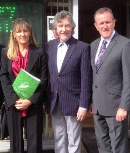Martina Anderson MEP, Mickey Brady MLA, Conor Murphy MP on their visit to Daisy Hill Hospital