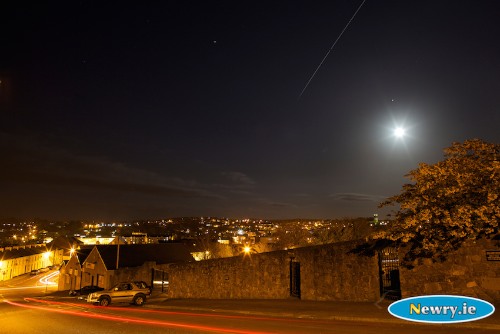 The International Space Station flies over Newry. Photograph: Columba O'Hare The International Space Station flies over Newry. Photograph: Columba O'Hare