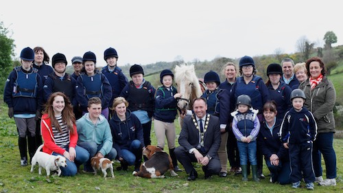 Members of Saddles and Reins Special Olympic Equestrian Club, Newry with Michael Ruane, Mayor, Newry and Mourne District Council. Photograph: Columba O'Hare Members of Saddles and Reins Special Olympic Equestrian Club, Newry with Michael Ruane, Mayor, Newry and Mourne District Council. Photograph: Columba O'Hare