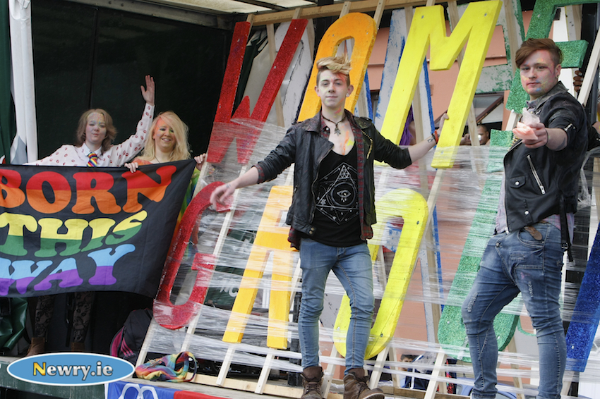 Enjoying the third Pride in Newry Parade. Photograph: Columba O'Hare Enjoying the third Pride in Newry Parade. Photograph: Columba O'Hare