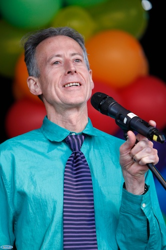 Peter Tatchell speaking at Pride in Newry 2014. Photograph: Columba O'Hare Peter Tatchell speaking at Pride in Newry 2014. Photograph: Columba O'Hare