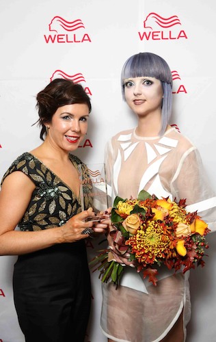 Color Bronze Winner Caroline McNeill with her model at the Awards.