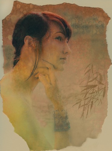 One of the giclee mixed media portraits from the exhibition. One of the giclee mixed media portraits from the exhibition.