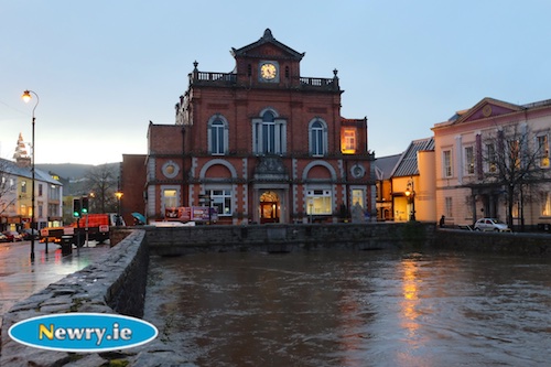The River Clanrye at Newry Town Hall earlier this evening. Photograph: Columba O'Hare The River Clanrye at Newry Town Hall earlier this evening. Photograph: Columba O'Hare