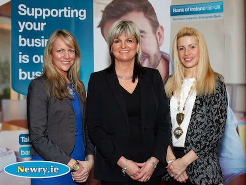Orla Jackson, Chief Executive, Newry Chamber of Commerce; Geraldine O’Hagan, Commercial Branch Manager, Bank of Ireland Newry and Deborah Loughran, President, Newry Chamber of Commerce at the Bank of Ireland Breakfast in the Canal Court Hotel. Photograph: Columba O’Hare Orla Jackson, Chief Executive, Newry Chamber of Commerce; Geraldine O’Hagan, Commercial Branch Manager, Bank of Ireland Newry and Deborah Loughran, President, Newry Chamber of Commerce at the Bank of Ireland Breakfast in the Canal Court Hotel. Photograph: Columba O’Hare