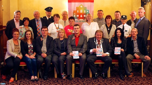 Pride in Newry was launched in Bellinis today. Pictured at the launch were the three speakers at the event: Brian Quinn, Deputy Mayor, Newry and Mourne District Council; Mary McSorley, The Equality Commission and Rory Rafferty, Chairman, Newry Rainbow Community with MlA’s, Councillors, PSNI, Pride in Newry Sponsors and members of Newry Rainbow Community. Photograph: Columba O’Hare Pride in Newry was launched in Bellinis today. Pictured at the launch were the three speakers at the event: Brian Quinn, Deputy Mayor, Newry and Mourne District Council; Mary McSorley, The Equality Commission and Rory Rafferty, Chairman, Newry Rainbow Community with MlA’s, Councillors, PSNI, Pride in Newry Sponsors and members of Newry Rainbow Community. Photograph: Columba O’Hare