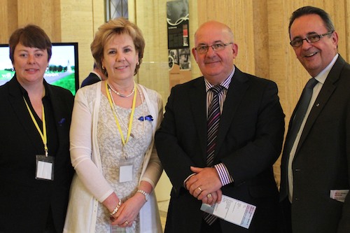 SDLP Newry and Armagh MLA Dominic Bradley presents a petition to Assembly Speaker William Hay with Martina Marks and Joan McParland, Newry & Mourne ME-Fibromyalgia Support Group. SDLP Newry and Armagh MLA Dominic Bradley presents a petition to Assembly Speaker William Hay with Martina Marks and Joan McParland, Newry & Mourne ME-Fibromyalgia Support Group.