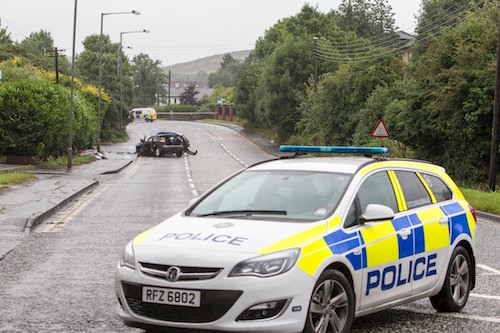 The accident scene on the Dublin Road in Newry. Photograph: NewRaypics.com The accident scene on the Dublin Road in Newry. Photograph: NewRaypics.com