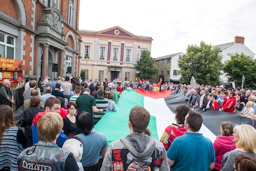 A section of the large turn out at Newry Town Hall. Photograph: NewRayPics A section of the large turn out at Newry Town Hall. Photograph: NewRayPics