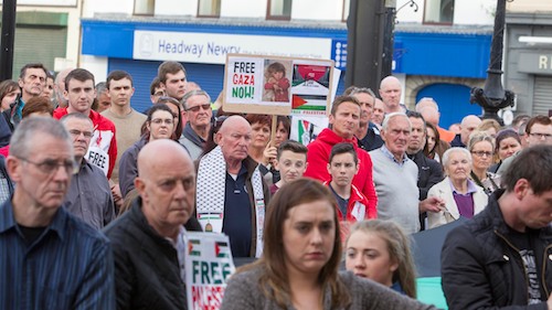 Protesting at Newry Town Hall. Photograph: NewRayPics Protesting at Newry Town Hall. Photograph: NewRayPics
