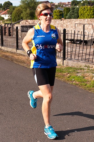 Margaret Trainor in training for the Newry City Marathon. Margaret Trainor in training for the Newry City Marathon.