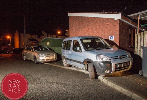 Two of the vehicles that had number plates removed. Photograph: NewRayPics Two of the vehicles that had number plates removed. Photograph: NewRayPics