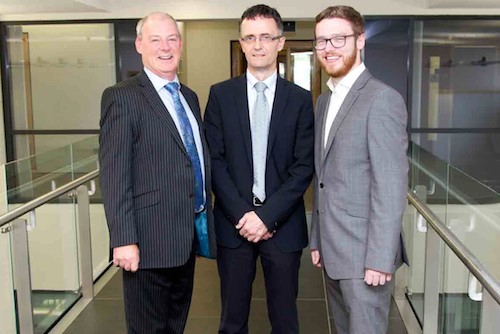 Liam Hannaway (Chief Executive Designate, Newry, Mourne and Down Council) welcomes Anthony McKay (DOE Area Planning Manager) (middle) to the Shadow Planning Committee ahead of the planning service moving to local government by 1st April 2015.  Also pictured is Committee Chair Cllr Gareth Sharvin. 