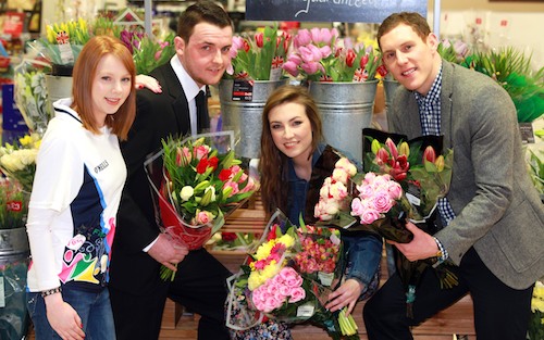 Adele Griffin, Michaela Foundation Volunteer; Martin Rooney M&S, Miss Buttercrane, Deirbhile Craven and John McAreavey, CE of Michaela Foundation. Adele Griffin, Michaela Foundation Volunteer; Martin Rooney M&S, Miss Buttercrane, Deirbhile Craven and John McAreavey, CE of Michaela Foundation.