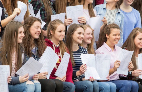 Sacred Heart Grammar School Students celebrate outstanding success following release of GCSE results. Photograph: Newraypics.com Sacred Heart Grammar School Students celebrate outstanding success following release of GCSE results. Photograph: Newraypics.com