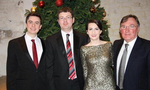 Included from left: Aaron O’Hare (Baritone), Dr Robert Whan (Speaker), Fiona Flynn (Soprano) and Gerry Doherty (Pianist). Included from left: Aaron O’Hare (Baritone), Dr Robert Whan (Speaker), Fiona Flynn (Soprano) and Gerry Doherty (Pianist).