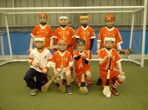 Craobh Rua Under 10 team who travelled last weekend to Mahgerafelt for the Ulster GAA Indoor Under 10 Blitz  Team; Kevin Doyle, David Shortt, Patrick McVerry, Daithi McCloy, Jody Crilly, Ciaran Lewis, Niall Elshaw & Brian McCann.