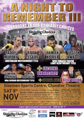 The Fight Bill in Brisbane.