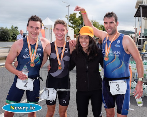 Newry Triathlon medal winners. Photograph: Columba O'Hare Newry Triathlon medal winners. Photograph: Columba O'Hare