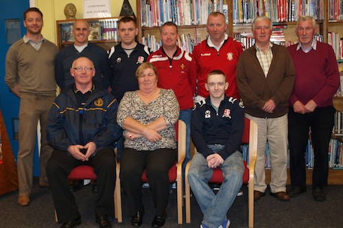 A selection of those attending the meeting including Brendan Fearon, Banjo Bannon, Damian Magee (Ashgrove Rovers), Micky Mallon (Midway FC), Anthony Marron (Midway FC), Brian Naughton (Carnbane League) Jimmy Davis (Carnbane League) Ft: Derek Rocks (St John Bosco GFC), Mrs Cathy Magee (NMDC), Rory Magee (Ashgrove Rovers) A selection of those attending the meeting including Brendan Fearon, Banjo Bannon, Damian Magee (Ashgrove Rovers), Micky Mallon (Midway FC), Anthony Marron (Midway FC), Brian Naughton (Carnbane League) Jimmy Davis (Carnbane League) Ft: Derek Rocks (St John Bosco GFC), Mrs Cathy Magee (NMDC), Rory Magee (Ashgrove Rovers)