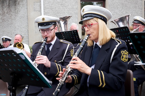Members of Camlough Brass and Reed Band at the John C Mitchel event. Photograph: Columba O'Hare Members of Camlough Brass and Reed Band at the John C Mitchel event. Photograph: Columba O'Hare