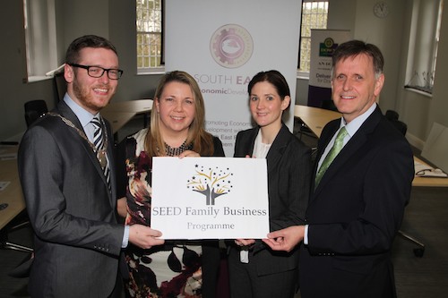 Down District Council, Vice-Chairman, Cllr Gareth Sharvin, Michelle Hawkins FPM , Amanda Smyth Newry & Mourne District Counci, and Mark Bleakney Invest NI Down District Council, Vice-Chairman, Cllr Gareth Sharvin, Michelle Hawkins FPM , Amanda Smyth Newry & Mourne District Counci, and Mark Bleakney Invest NI
