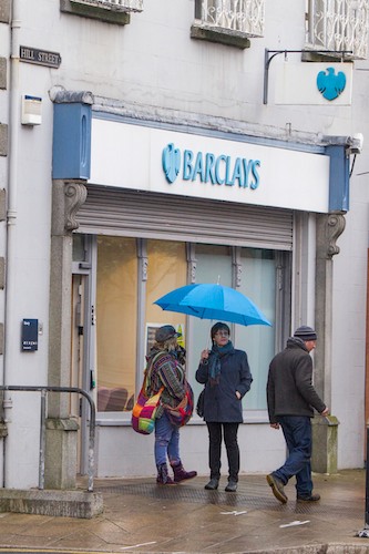 Barclays Bank in Newry was the target for skimmers earlier today. Photograph NewRayPics Barclays Bank in Newry was the target for skimmers earlier today. Photograph NewRayPics