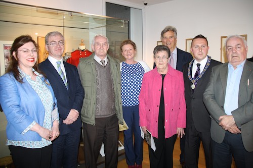 Deputy Mayor David Taylor organisers and guests at the opening of the Local Impacts of the First World War exhibition in Newry Museum.
