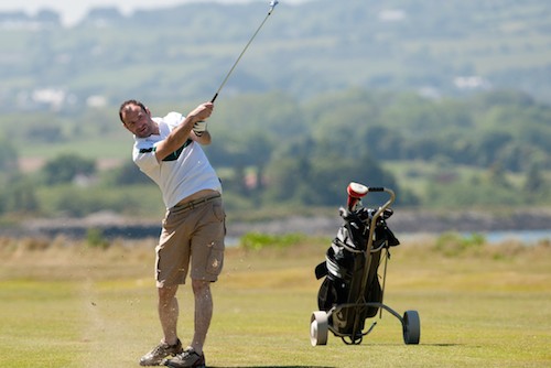 Steven McDonnell in action on the Golf Course. Steven McDonnell in action on the Golf Course.