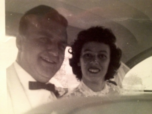 Maria’s parents on their wedding day Maria’s parents on their wedding day