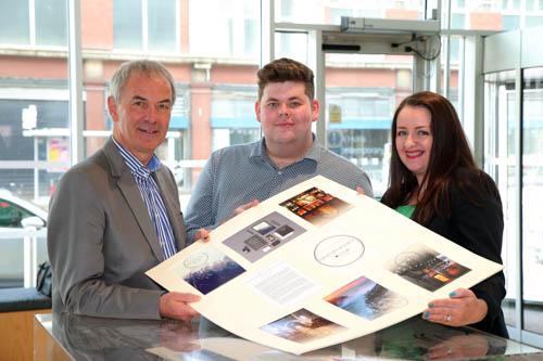 Entrepreneurial Spirit Award winner, Gavin Teggart, shares the branding of his company ‘The Mercury Agency’ with Professor Pauric McGowan, Ulster University Business School and Chair of the judging panel, and Sandra Scannell, Business Growth & Trade Director, Northern Ireland Chamber of Commerce and Industry. Entrepreneurial Spirit Award winner, Gavin Teggart, shares the branding of his company ‘The Mercury Agency’ with Professor Pauric McGowan, Ulster University Business School and Chair of the judging panel, and Sandra Scannell, Business Growth & Trade Director, Northern Ireland Chamber of Commerce and Industry.
