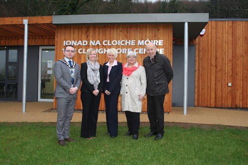 Newry and Mourne District Council Mayor Daire Hughes, Tracey Mooney, Assistant Tourism Development, Lissa O Malley, East Border Region (EBR) Tourism Partnership, Patricia Strong, Rostrevor Historical Society and Cllr Mick Murphy, EBR Tourism Partnership. Newry and Mourne District Council Mayor Daire Hughes, Tracey Mooney, Assistant Tourism Development, Lissa O Malley, East Border Region (EBR) Tourism Partnership, Patricia Strong, Rostrevor Historical Society and Cllr Mick Murphy, EBR Tourism Partnership.
