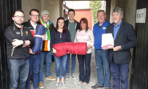 Mark McLoughlin, John McCaul and Eugene Tinnelly of Sinn Féin Republican Youth with MP Mickey Brady, MLAs Megan Fearon and Conor Murphy and Councillor Valarie Harte are encouraging people to come out and support the group’s sit out in aid of the Simon Community today. Mark McLoughlin, John McCaul and Eugene Tinnelly of Sinn Féin Republican Youth with MP Mickey Brady, MLAs Megan Fearon and Conor Murphy and Councillor Valarie Harte are encouraging people to come out and support the group’s sit out in aid of the Simon Community today.